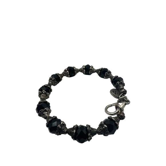 Chubby Chico Charms Gemstone Bracelet Black and Silver - Picture 3 of 5